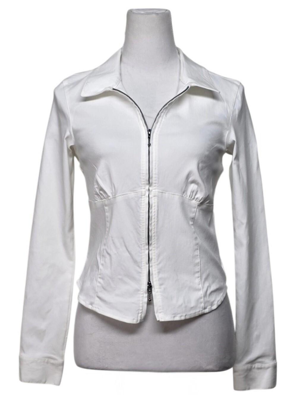 silence + noise x Urban Outfitters White Zip-Up Collared Women's Jacket